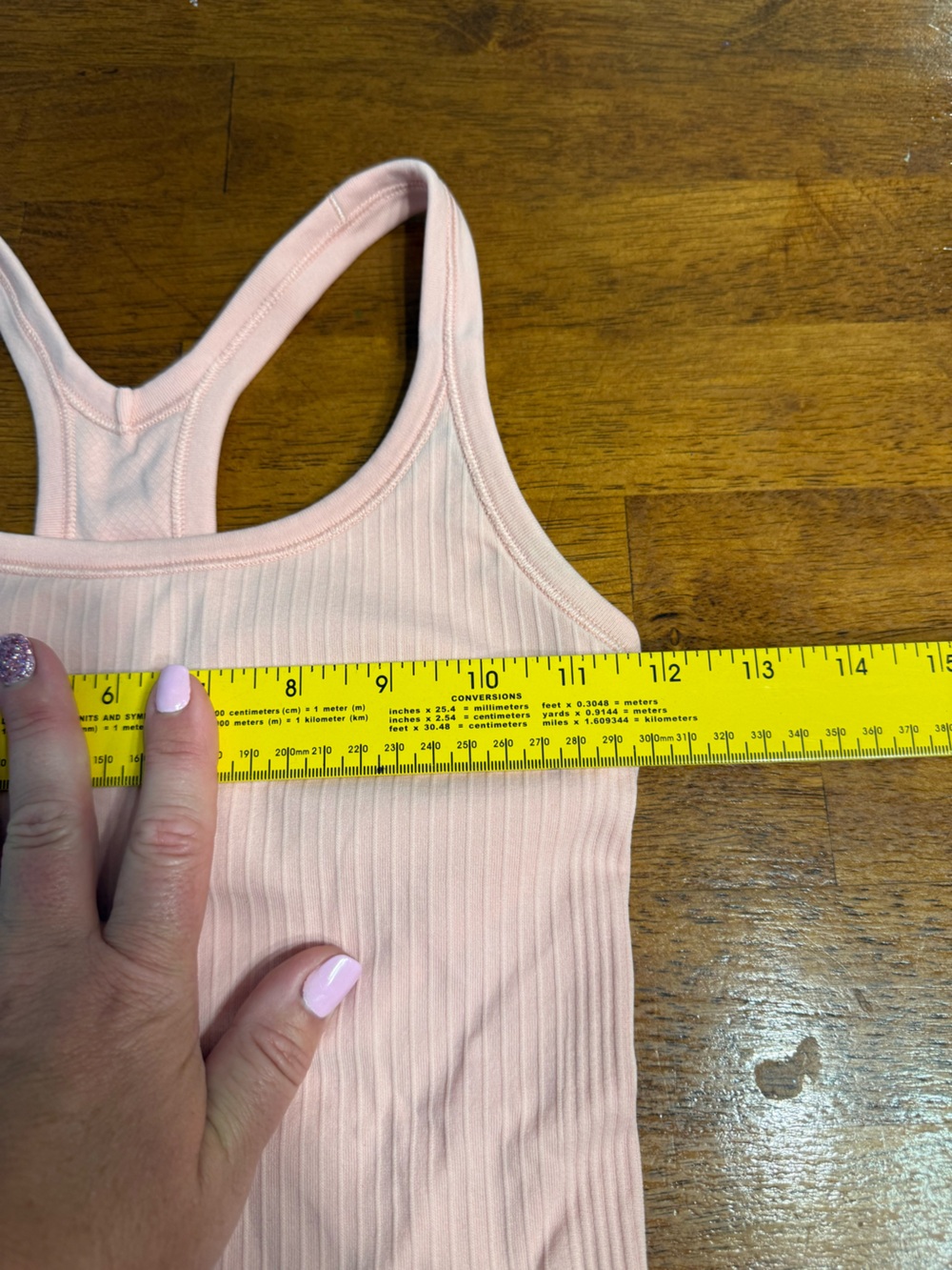 Lululemon Ebb to Street Tank Top Ribbed Built-in Bra Pink size 4 - Picture 4 of 8